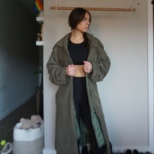 London Fog Trench Coat, Army Green